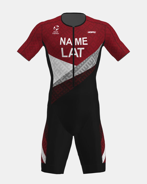 Latvian Triathlon Federation Short Sleeve TRISUIT for Age-Groups