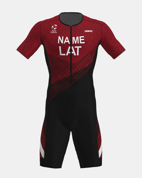 Latvian Triathlon Federation Short Sleeve TRISUIT for Elite