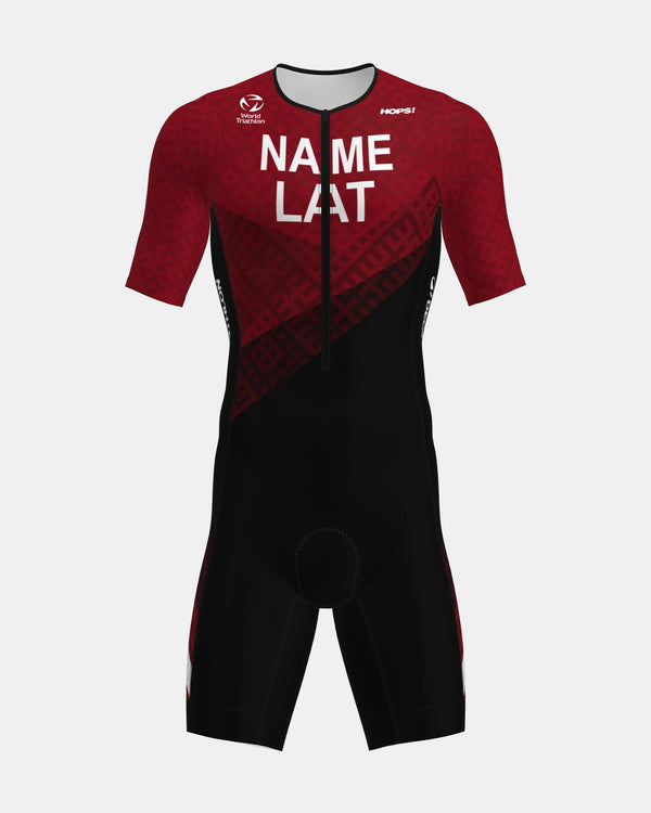 Latvian Triathlon Federation Short Sleeve TRISUIT for Elite